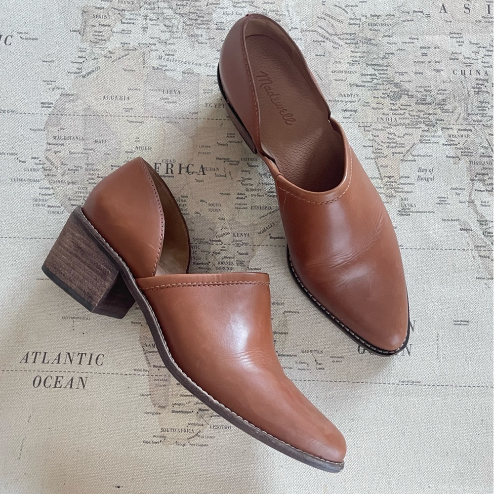 Madewell Brady Low Cut Leather Bootie Size 10 English Saddle - Picture 3 of 14